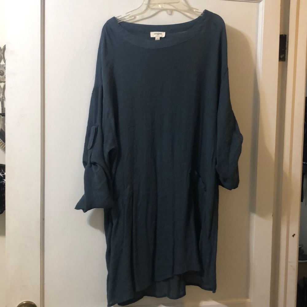 umgee blue/grey short dress